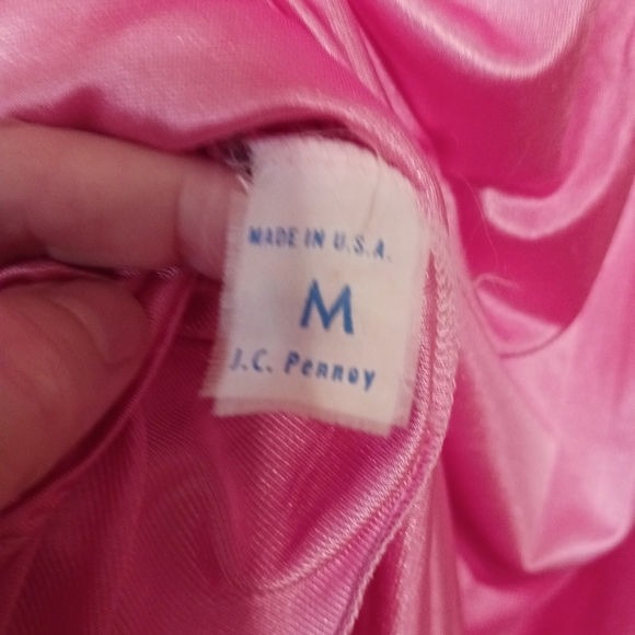 Vintage Sears PINK 100% Nylon Long Sleeping Gown Ladies Medium Romantic - Picture 3 of 6